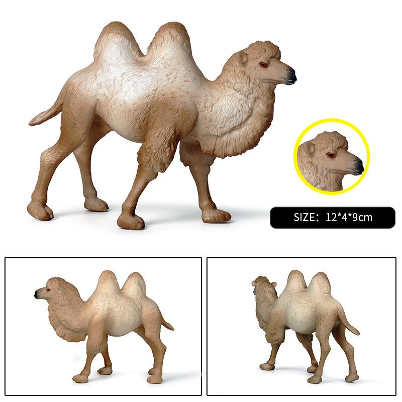 Oenux Wild Desert Camel Simulation Animal Kameel Camel Cactus Model Action Figures Solid PVC Figurines Educational Kids Toy Gift