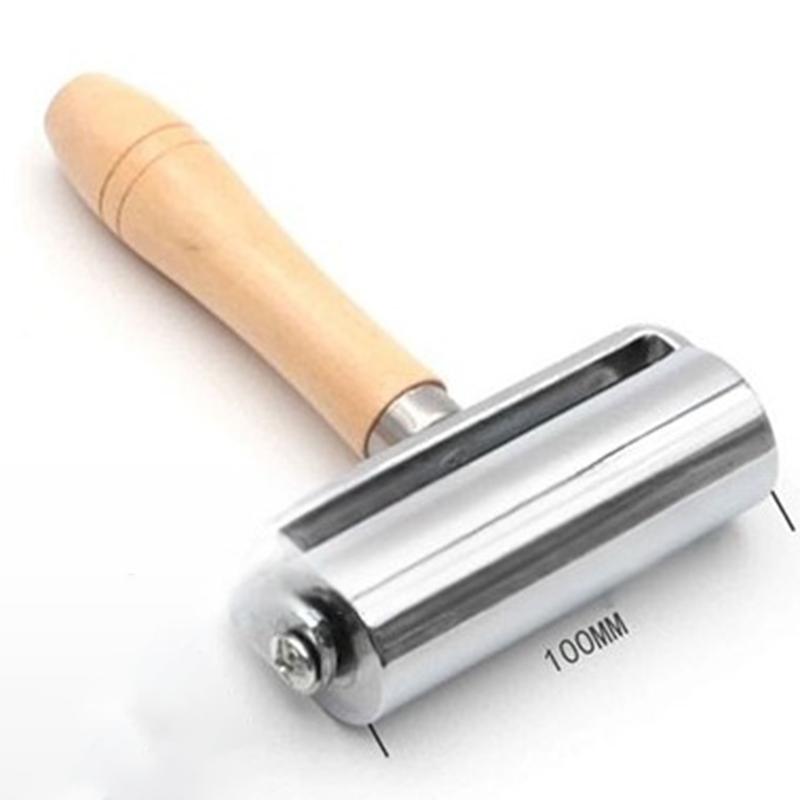 Leather Press Edge Roller 26/60/100mm Wooden Handle Leather Roller Tool Leather Craft Laminating Trimming Tool Portable Tools
