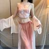 Sexuality Sling Lace Nightdress Transparent Temptation Hot Pajamas Flirting Hollow Set