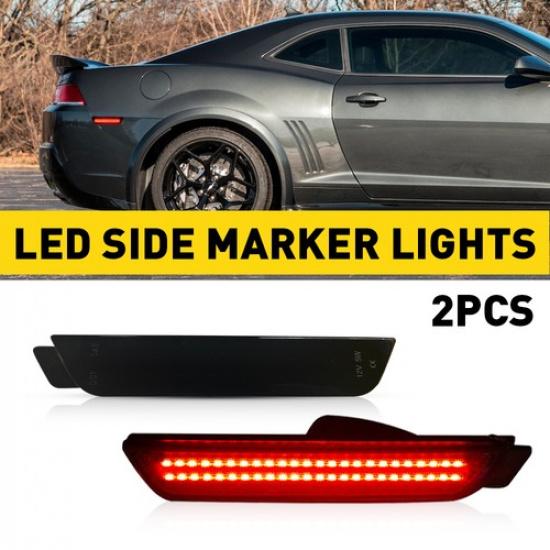 Flowing Amber White Red LED Blue Side Signal For Light 2010-2015 Chevy Camaro