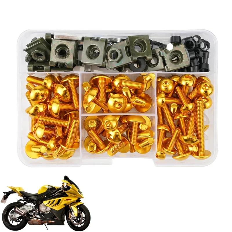 Clearance_190PCS CNC Motorcycle Full Fairing Bolts Kit Screws Nuts For HONDA XLV 600 650 700 TRANSALP NX 650 FMX 650 XRV650 TRX