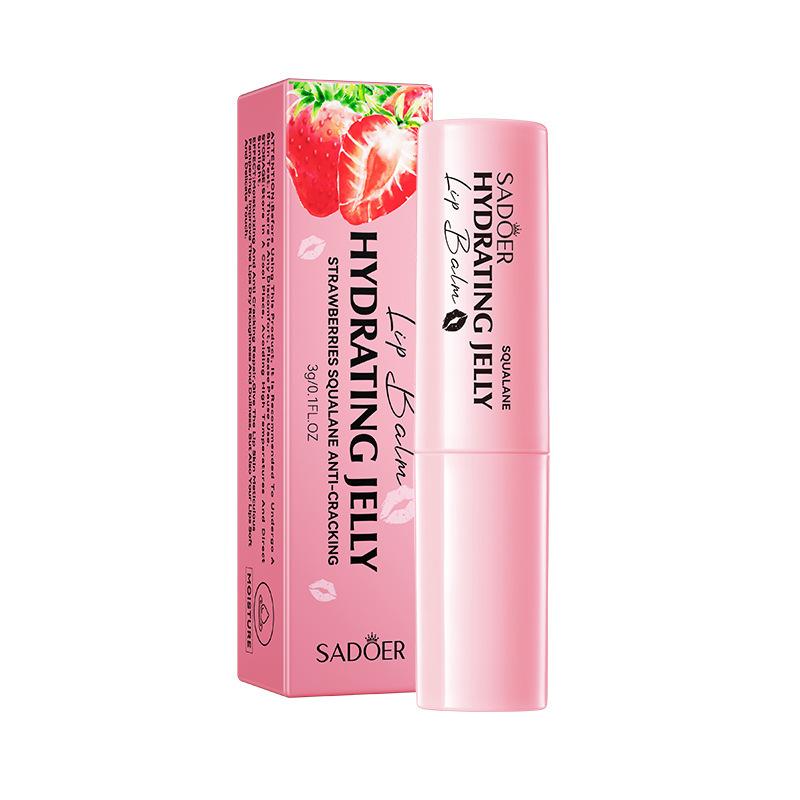 Strawberry Squalane Lipstick 3g Anti-drying and Cracking Jelly Hydrating Moisturizing and Moisturizing Lipstick
