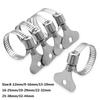 5Pcs Stainless Steel Handle Hose Clamp T Bolt Circular Air Water Pipe Gas Exhaust Hose Clip Welding Sealing Powerful Fasteners