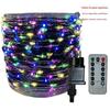 Outdoor Waterproof LED Star Christmas Fairy Lights - Copper Wire, Dark Green