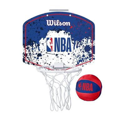Wilson Basketmål NBA TEAM MINI HOOP NBA RWB Team Mini Hoop NBA Unisex Vuxen WTBA1302NBARD Brädans Bredd x Höjd 24cm Boll 10cm (NBA-logotyp) 28,5 cm