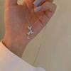 Butterfly Pendant Necklace Women Rhinestone Butterflies Necklace Elegant Clavicle Chain Birthday Anniversary Gift for Her