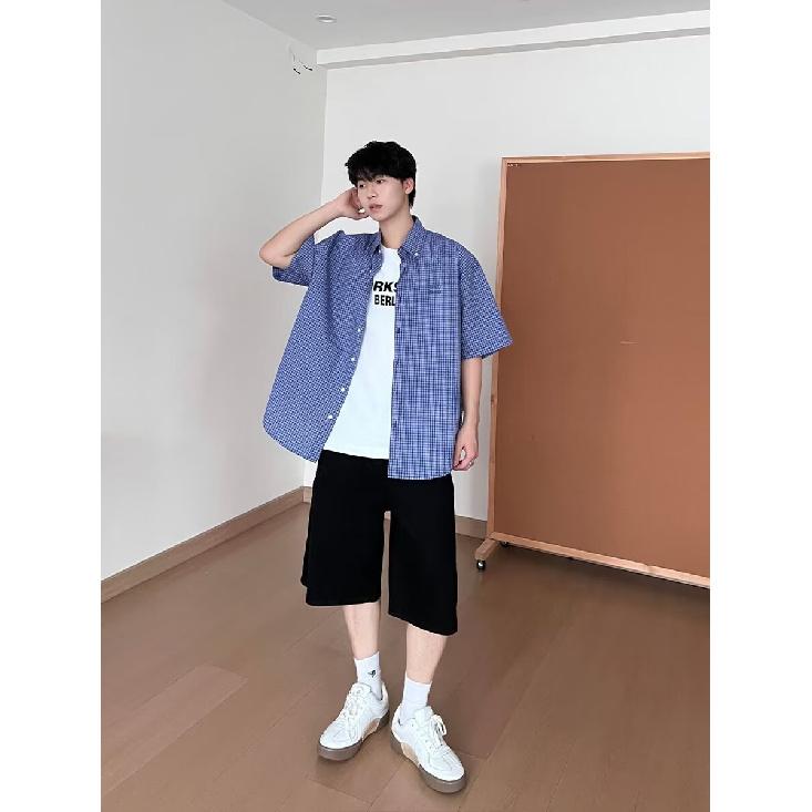 2024 Letter Long Sleeved Shirt Japanese Hong Kong Style Ins Loose Shirt Men'S Summer Trend Versatile Casual Jacket