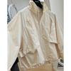Petite Solid Color Women's Trench Coat - 2025 Spring/Autumn Korean Style Stand Collar Windbreaker