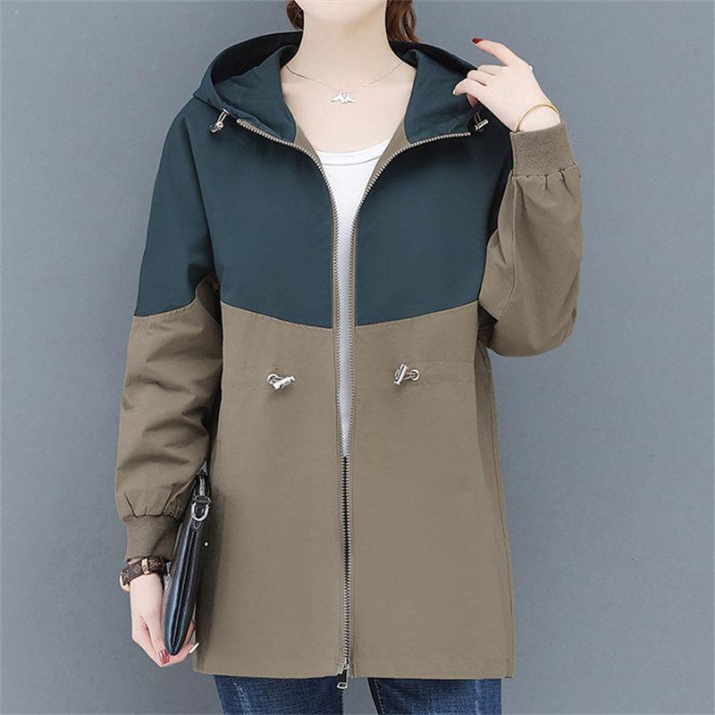 New Spring Autumn Trench Coat Women Clothes Slim Long-Sleeved Short Windbreaker Casual Outwear Female Tops Lining