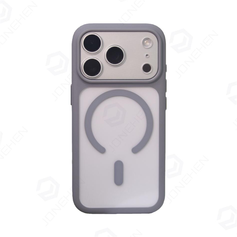 Magnetic Transparent Lens Acrylic Case For For Iphone 17 16 Pro Max Air Hybrid Soft Frame Camera Control Button Cover For