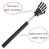 Extra-Long Telescopic Back Scratcher Stainless Steel Hand Massager with Non-Slip Rubber Grip Ideal for Hard-to-Reach Areas