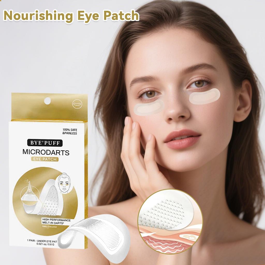 Hadí peptidové mikrojehličkové oční náplasti Zpevňují, zesvětlují tmavé kruhy a váčky pod očima, 5 ml, 1 pár/krabička,