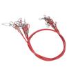 10Pcs 50cm Fishing Wire Rigs Leaders Anti Bite Fishing Line Leaders with Swivels Ine Leaders Red