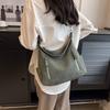 Simple Solid Color Women's Shoulder Bag, Large Capacity Handbag, Soft Pu Leather Tote Bag, Women's Casual Handbag, New Style