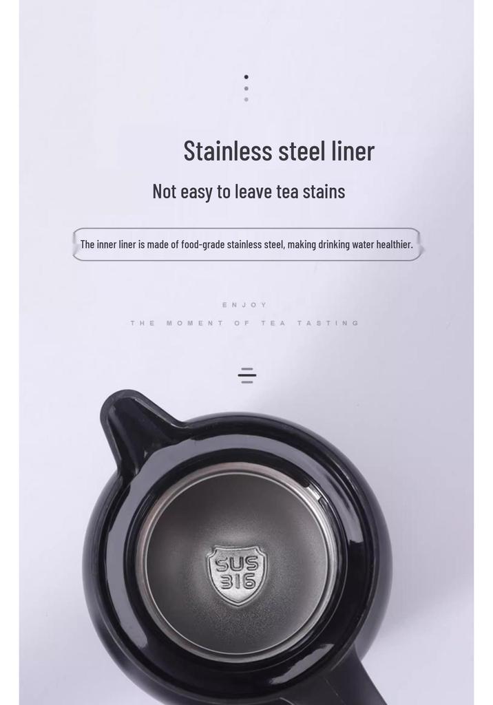 Large Stainless Steel Teapot for White Tea Brewing, Office Use, Insulated Thermos Flask