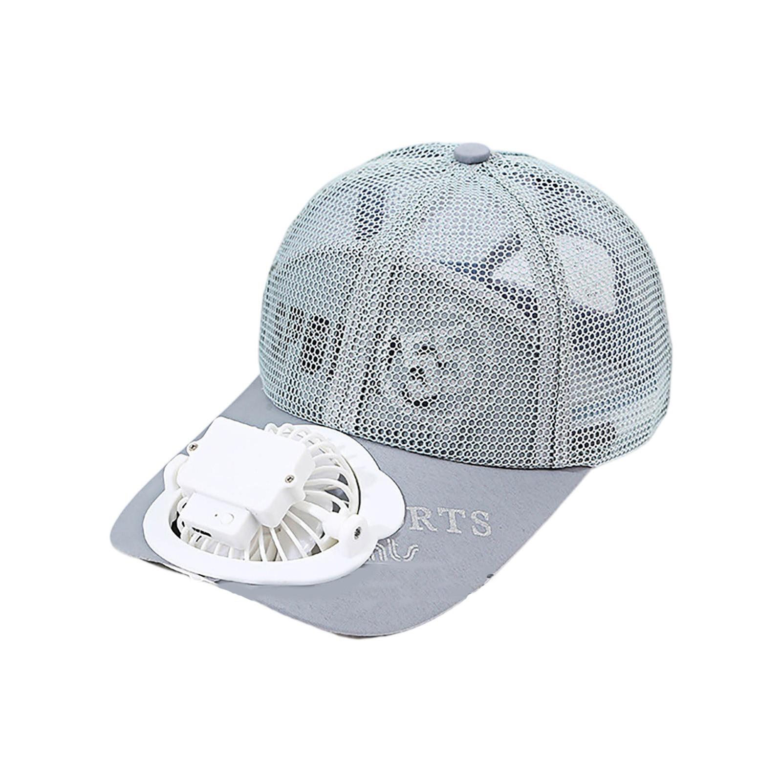 

Кепка с вентилятором для зарядки от USB, бейсболка с вентилятором, дышащая One Size