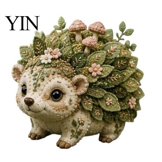 Decorative Floral Felt Craft Forest Guardians Patchwork DIY Kit, Woodland Animal Sewing Pre-cut Creative Hobby Embroidery Supplies Fabric Kit