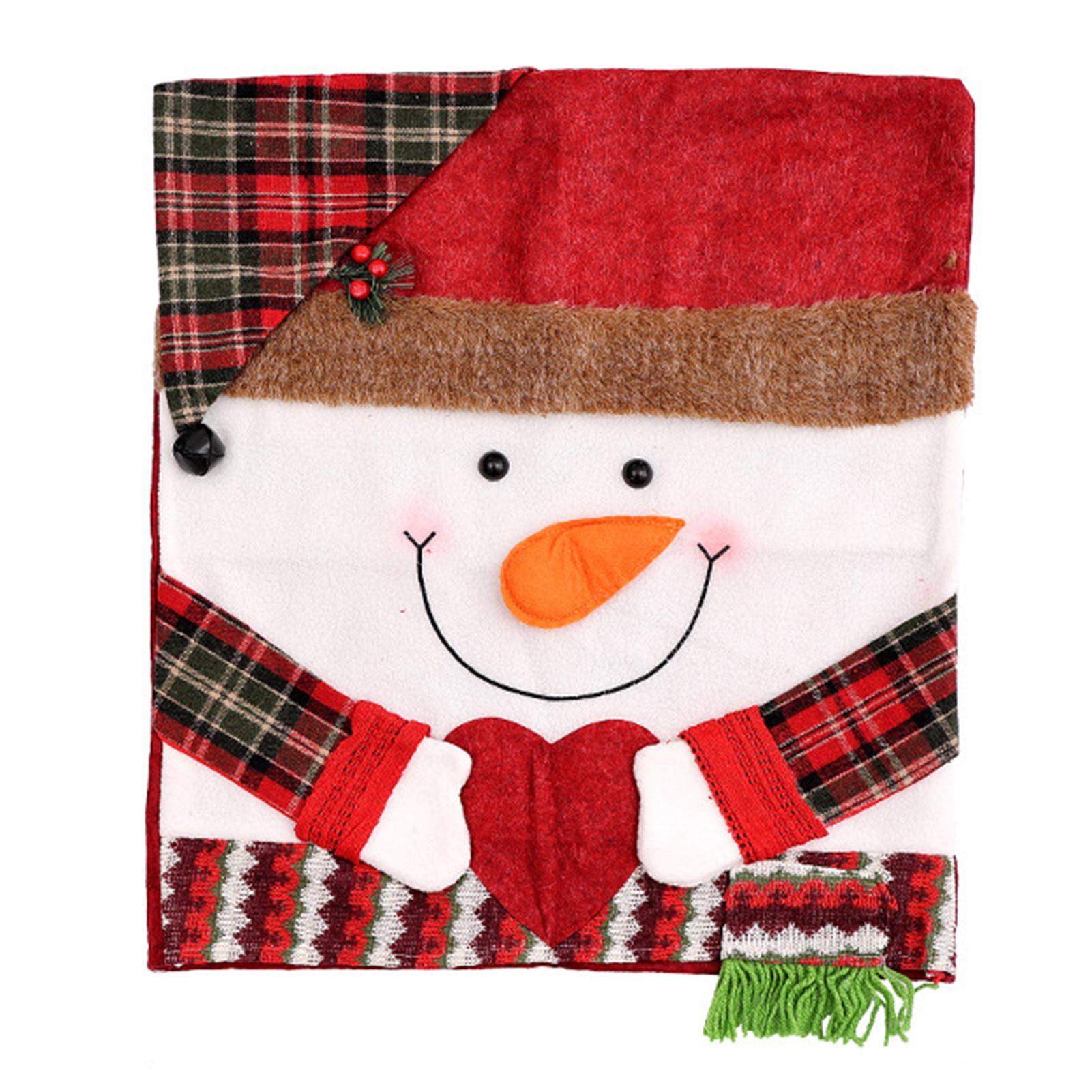 

Christmas Chair Cover Red Short Plush Xmas Hat Chair Cover Soft Comfortable Seats Cover Xmas Party Decor For Living Room Home