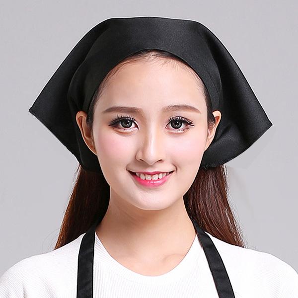 Soft Unisex Triangle Head Scarf Cap Easy Wear for Japanese Restaurant Hot Pot Kitchen Chef and Waiter Workwear