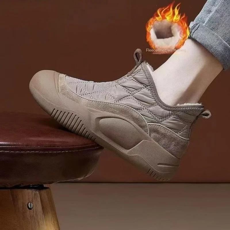 Повседневные удобные туфли из хлопка на толстой подошве — фото 3