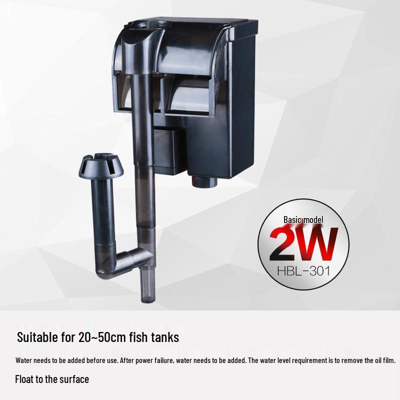 Sen Sen HBL Wall-Mounted Waterfall Filter and Oxygen Pump for Aquariums and Turtle Tanks