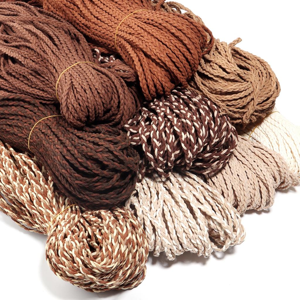 5 yards/lot Color Korean Velvet Braided Cords Three-Strand Woven Rope for Handmade Jewelry Making DIY Bracelet Garment Accessory