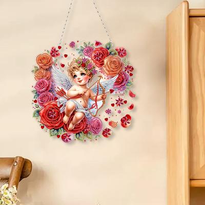 Acrylic Special Shape Butterfly Easter Egg Rhinestone Diamond Art Pendants DIY Diamond Art Pendant Kit for Garden Window Decor