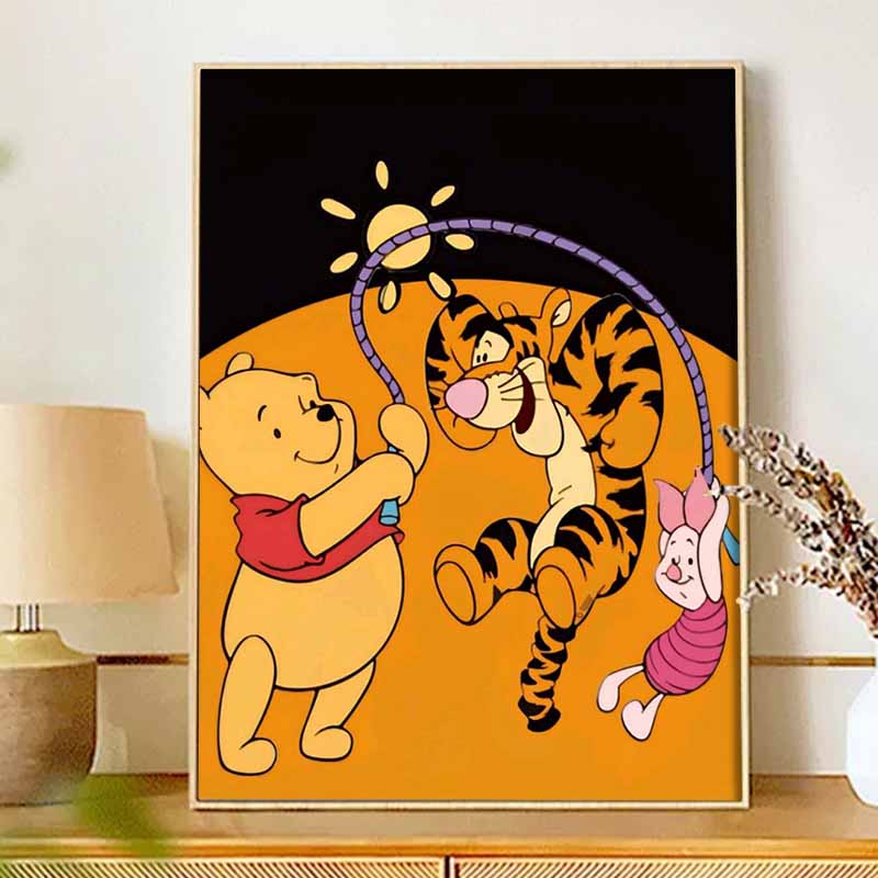 Disney Diamond Painting 5D DIY Winnie the Pooh and Friends Diamond Painting Art Diamond Painting Kit Adult/Beginner Gift Idea Home Decor