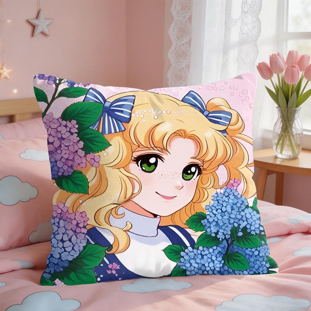 CCandy Candy Anime Cushion Cover Square Short Plush Pillow Case Living Room Sofa Home Decor Funda X