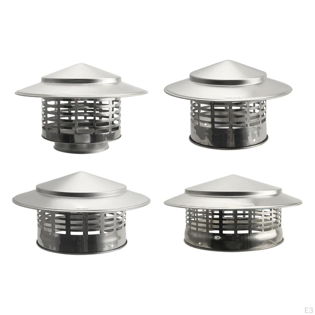 Cap Chimney Ducting Pipe for Wood Log Burner Fireplace Rainproof Cover Exhaust