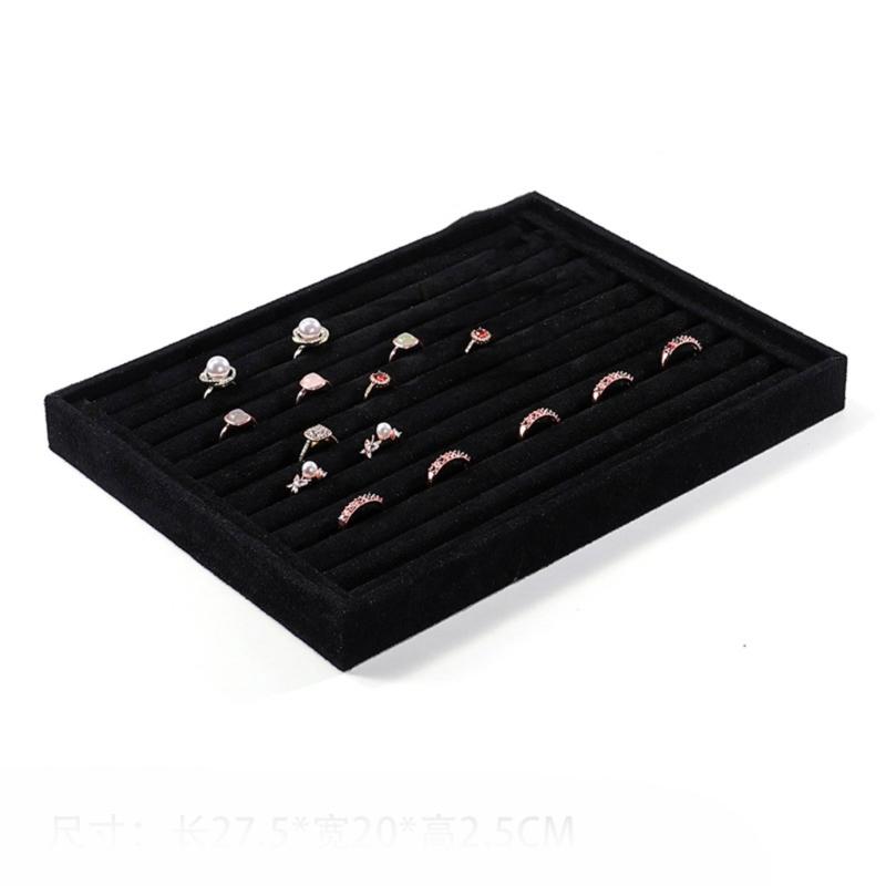 Vasso Organizer Portagioie in Velluto Impilabile per Cassetto Porta Anelli Espositore Porta Orecchini Braccialetti Collane