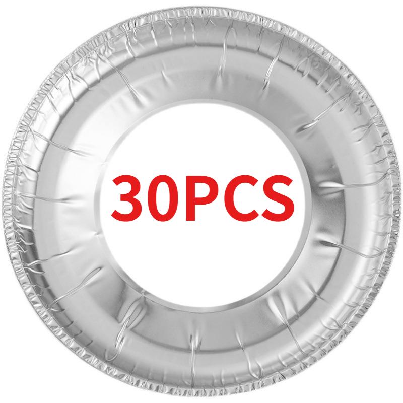 30PCS Disposable Gas Stove Covers Aluminum Foil Stove Mats Oil-Proof Cooking Protectors Heat Resistant - Thick Kitchen Stove Pad