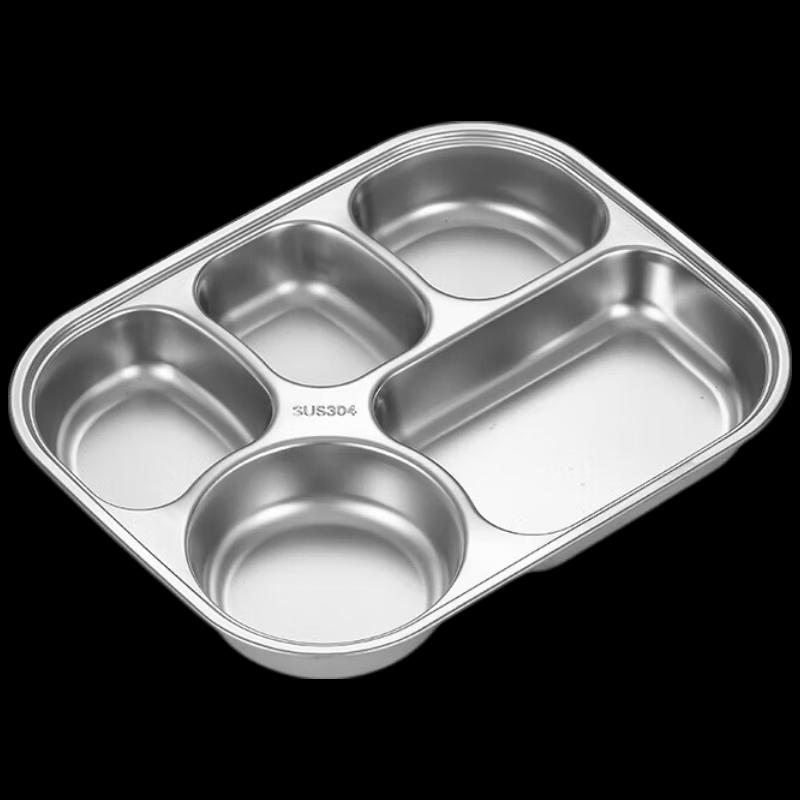 304 Stainless Steel Divided Meal Tray