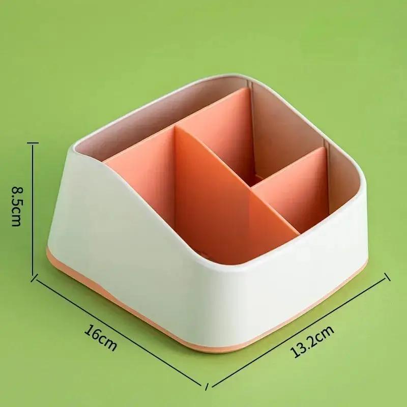 1Pcs New Remote Control Miscellaneous Storage Box Plastic Lattice Desktop Stationery Rack Storages Boxs Home Cosmetics Organizer