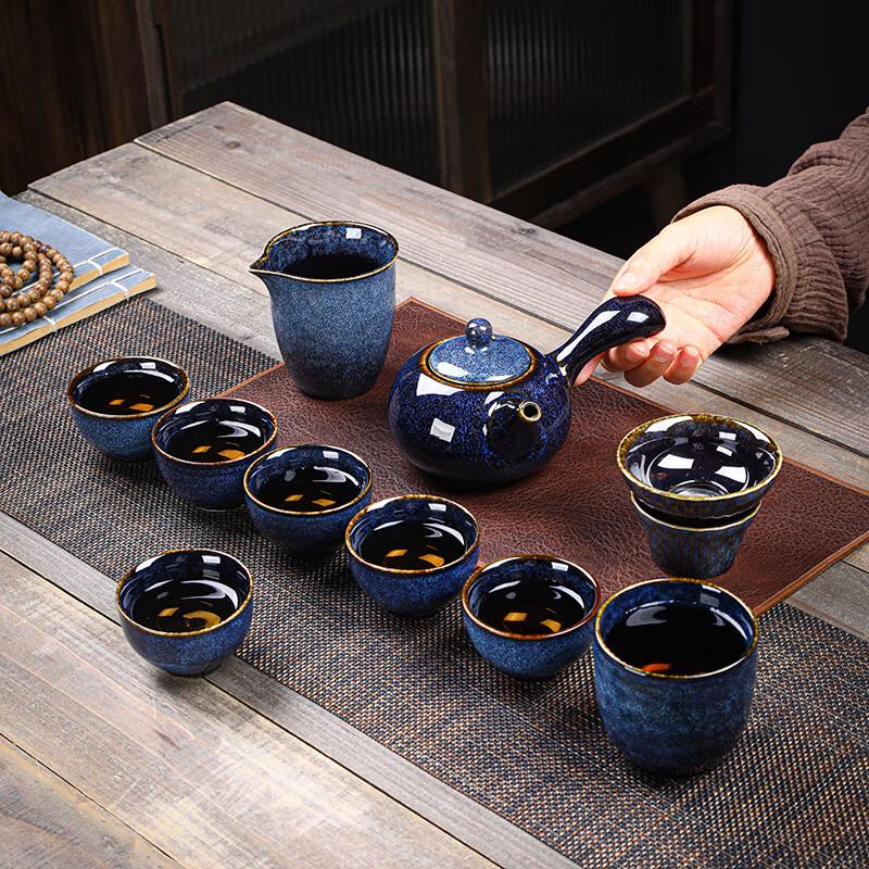 Meijin Ceramic Kiln-Glazed Jianzhan Kung Fu Tea Set