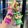 Crayon Shinchan Figure Toys Keychain Cute Cartoon PVC Doll Colorful Strap Bag Decor Backpack Ornament Party Favor Gifts for Girl