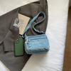 Denim Bag Women's Multi-Layer Crossbody Bag Mobile Phone Bag Shoulder Small Square Bag