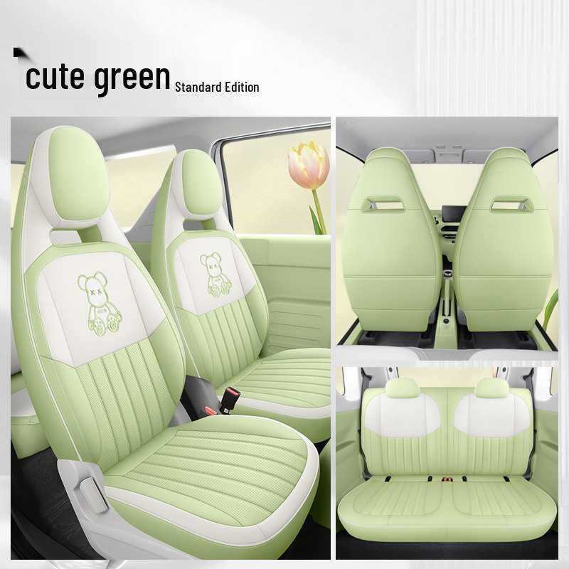 Ruilan Blue Balloon Car Seat Cushion, Four Seasons Universal, Cute Cartoon Design, Fully Enclosed Leather, Five-Seater Cover. Note: Model Year