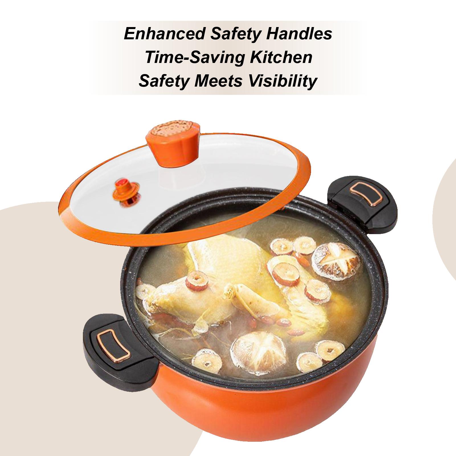 Скороварка Посуда для быстрой готовки Антипригарная Быстрый нагрев Скороварка С прозрачной крышкой Для дома Кухня Кипятить Тушить Суп China Mainland