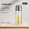 TOMIC Hammered Double-Layer Tea Infuser Glass Mug
