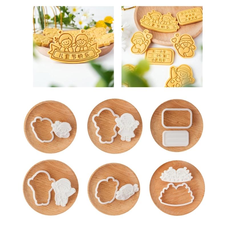 Funny Dessert Molds Celebration Cookie Stamp Safe and Convenient Molds Set for Family Student and Kid Creativity