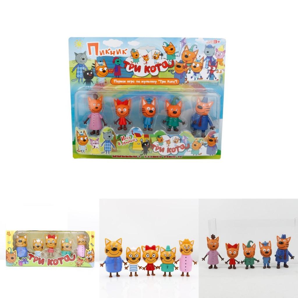 Premium Quality Russian Anime Three Kittens Happy Cats Action Figure Mini Toy Dolls