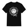 Women's Fashionable Round Neck Casual Retro Print Short Sleeved T-shirt Top