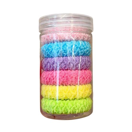 6Pcs Hair Ropes Ponytails Buns Braids Anti-Slip Headbands Soft Seamless Elastic Hair Ties Hair Accessories
