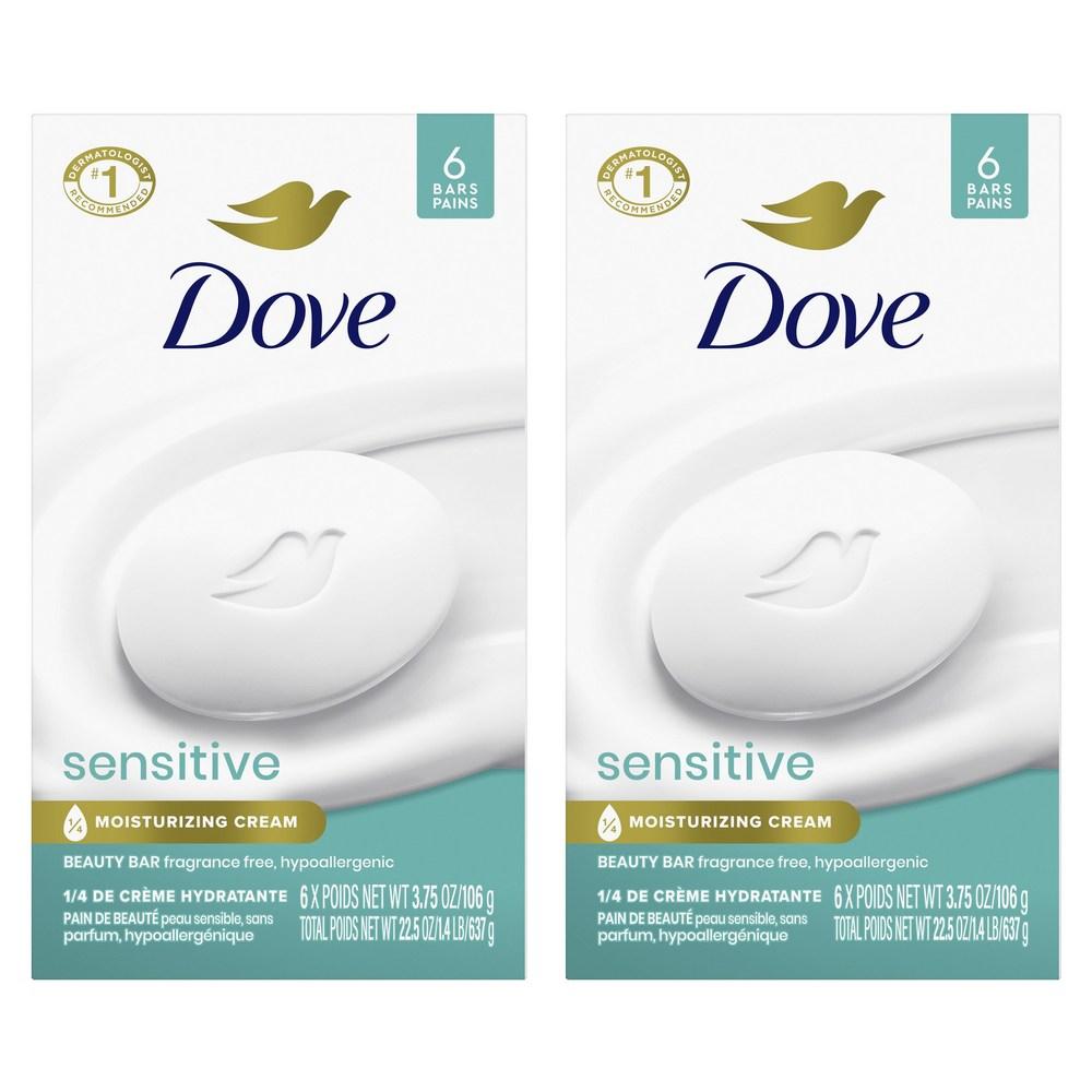 

Мыло Dove Beauty Bar Sensitive, 106 г, 12 шт.