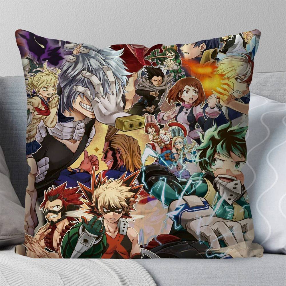 Anime My Hero Academia Pillow Case Square Pillow Bedroom Sofa Leisure Comfort Cushion Car Living Room Home Decoration