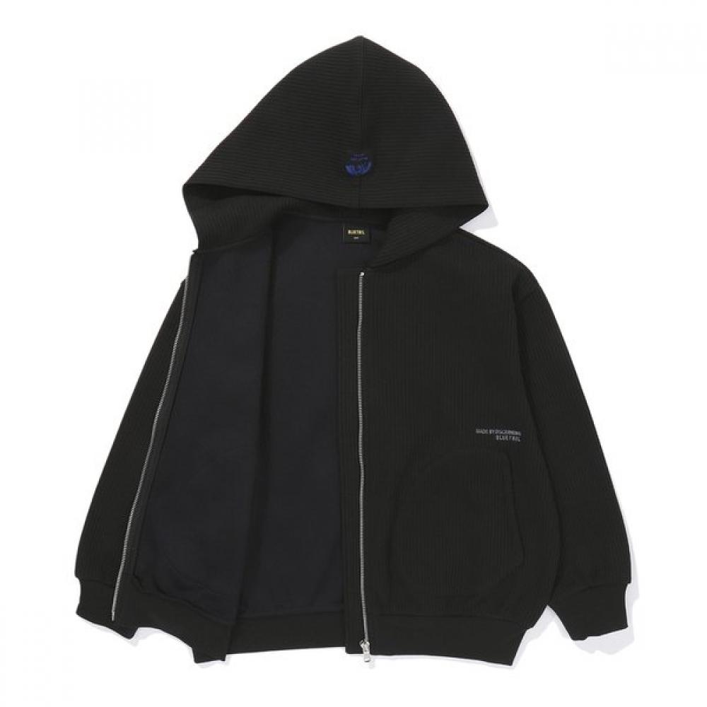 Bluetail Black Waffle Hoodie Zip Up Aaa1jp01bk