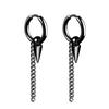 1 Pairs Punk Stainless Steel Stud Earrings Black Earrings Set For Men Women Vintage Hip Hop Piercing Ear Jewelry Accessories3