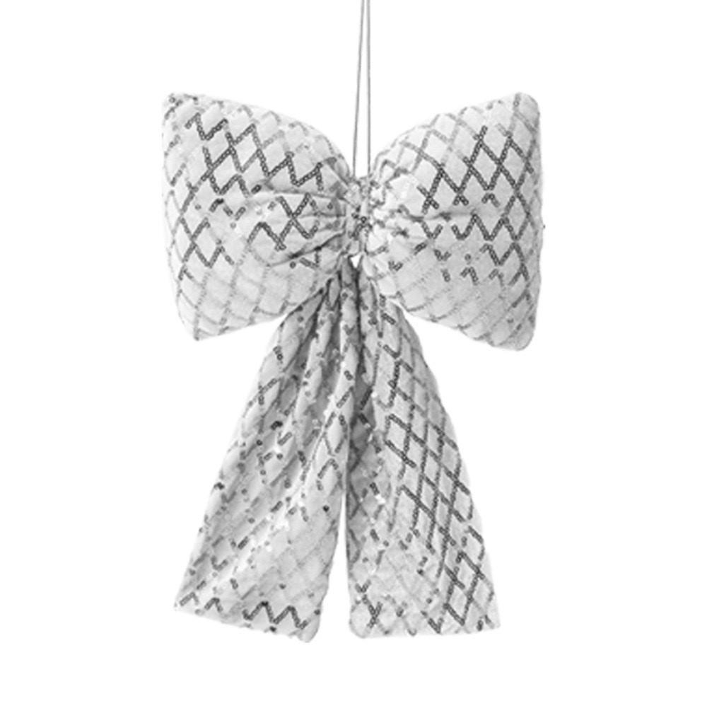 Sequins Bow Christmas Pendants For Scene Setup And Holiday Props Decorations