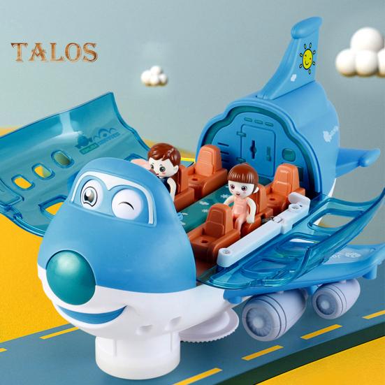 Elektrisches Flugzeugspielzeug mit Musiklicht, 360-Grad-Drehung, intelligente Hindernisvermeidung, Kinder-Stuntflugzeugspielzeug, Geschenk für Kleinkinder, Jungen und Mädchen